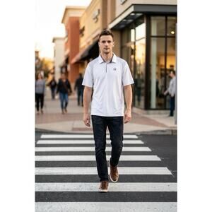 AND1 Men’s Performance Polo Shirt Sz XL Short Sleeve Dri-Fit, New!